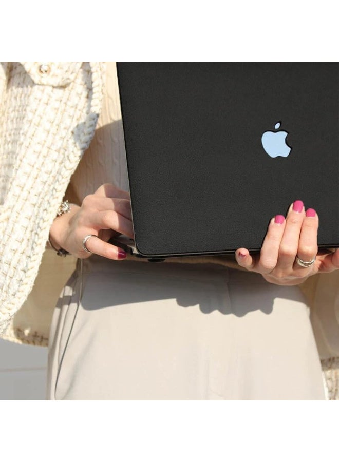 Laptop Case for MacBook Air 13 inch (2022–2025, M2/M3/M4) – Fabric Hard Shell Protective Cover Compatible with A2681 / A3113 / A3240 – Slim Lightweight Design (Black) - Image 5